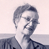 Rilla Marie Young on the veranda, older